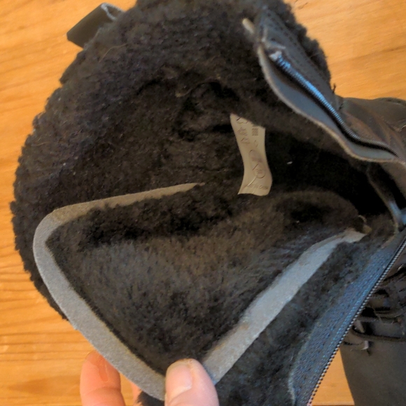 Polar Women's Zip/Lace-Up Black Quilted Boot, Size 6 - Picture 9 of 12